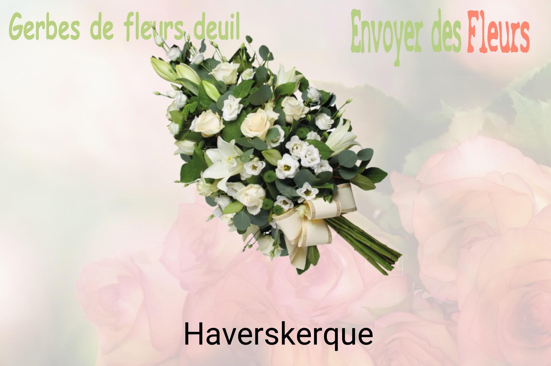 Gerbe de fleurs de deuil livrée à Haverskerque